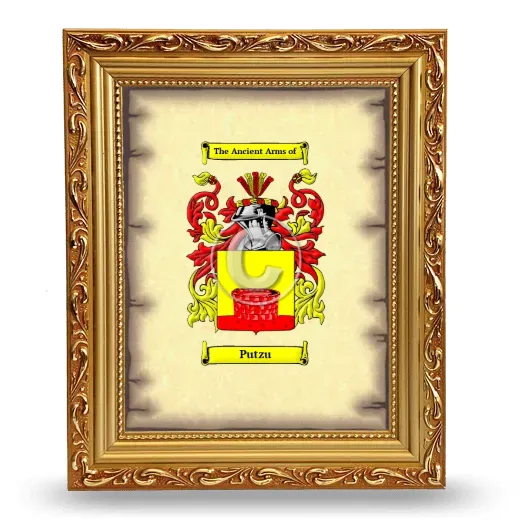 Putzu Coat of Arms Framed - Gold