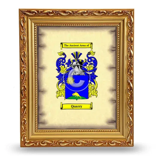 Quarry Coat of Arms Framed - Gold