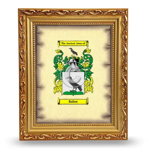 Rabor Coat of Arms Framed - Gold