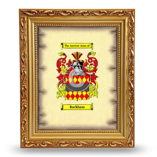 Rackham Coat of Arms Framed - Gold