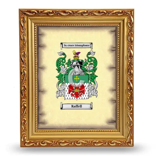 Raffell Coat of Arms Framed - Gold