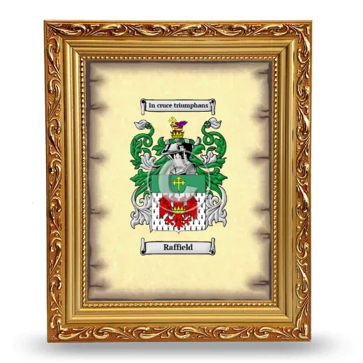 Raffield Coat of Arms Framed - Gold
