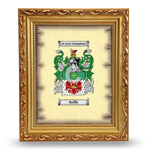 Raffle Coat of Arms Framed - Gold