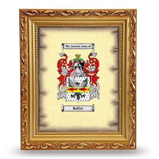 Rafter Coat of Arms Framed - Gold