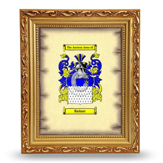 Rainar Coat of Arms Framed - Gold