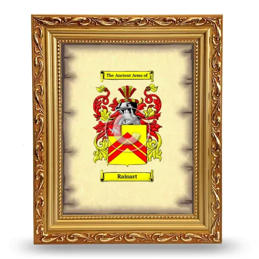 Rainart Coat of Arms Framed - Gold
