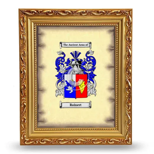 Rainert Coat of Arms Framed - Gold