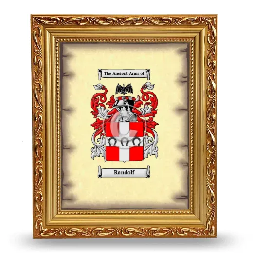 Randolf Coat of Arms Framed - Gold
