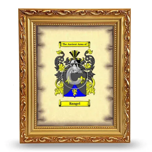 Rangel Coat of Arms Framed - Gold