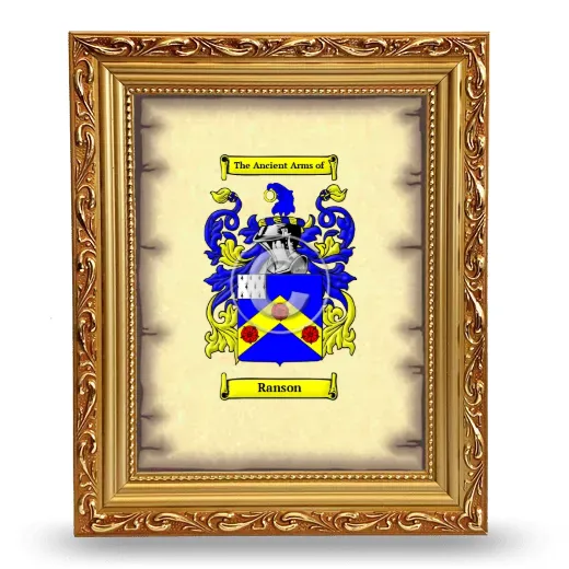 Ranson Coat of Arms Framed - Gold