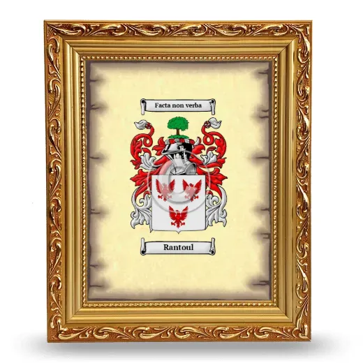 Rantoul Coat of Arms Framed - Gold