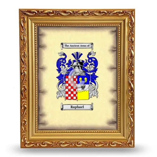 Raphael Coat of Arms Framed - Gold