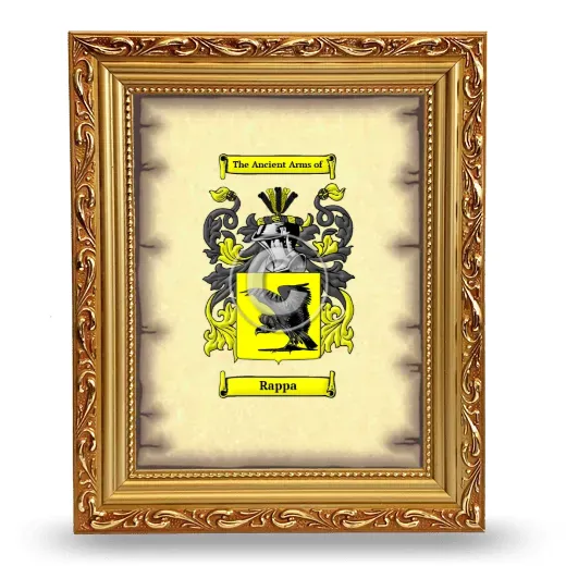 Rappa Coat of Arms Framed - Gold