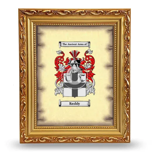 Rashly Coat of Arms Framed - Gold