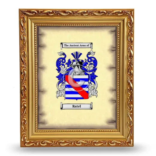 Ratel Coat of Arms Framed - Gold