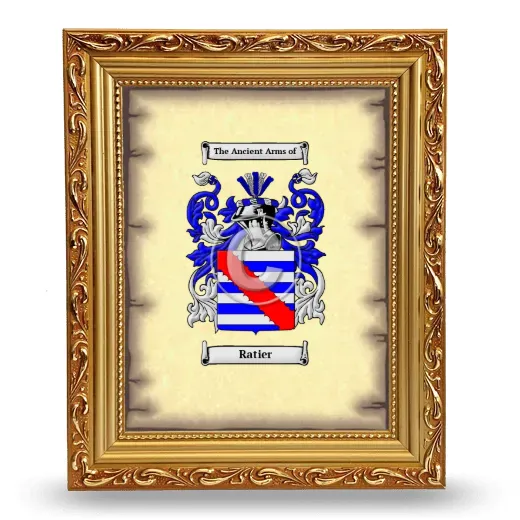 Ratier Coat of Arms Framed - Gold