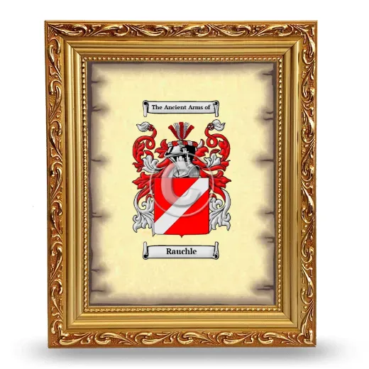 Rauchle Coat of Arms Framed - Gold