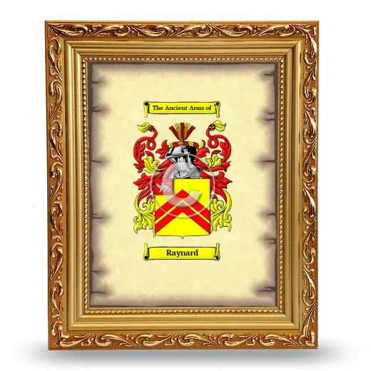 Raynard Coat of Arms Framed - Gold