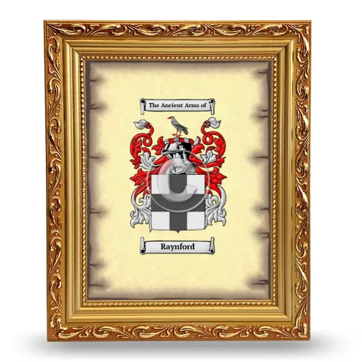 Raynford Coat of Arms Framed - Gold