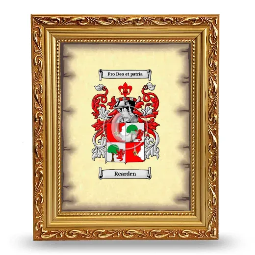 Rearden Coat of Arms Framed - Gold