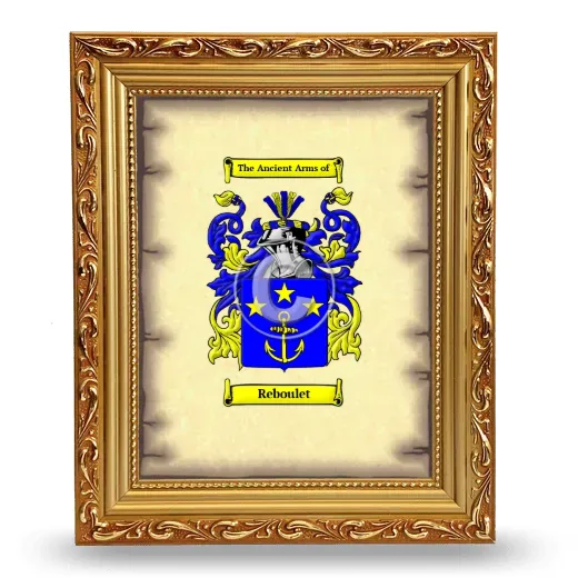 Reboulet Coat of Arms Framed - Gold
