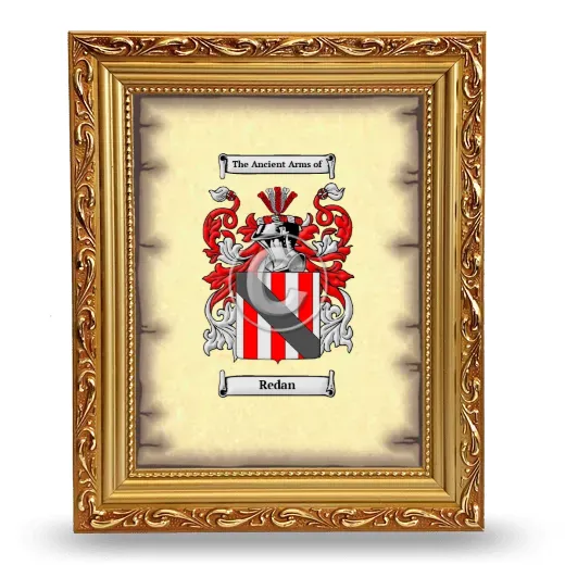 Redan Coat of Arms Framed - Gold