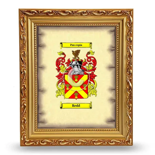 Redd Coat of Arms Framed - Gold