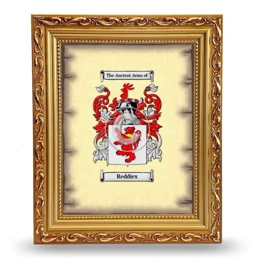Reddiex Coat of Arms Framed - Gold