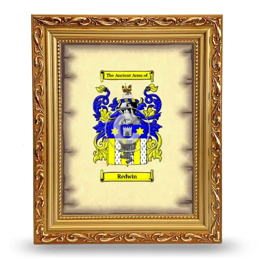 Redwin Coat of Arms Framed - Gold