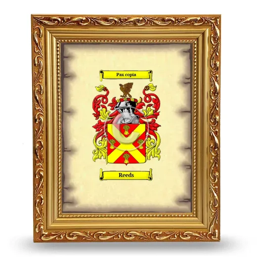 Reeds Coat of Arms Framed - Gold