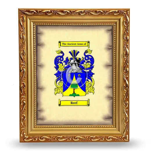 Reef Coat of Arms Framed - Gold