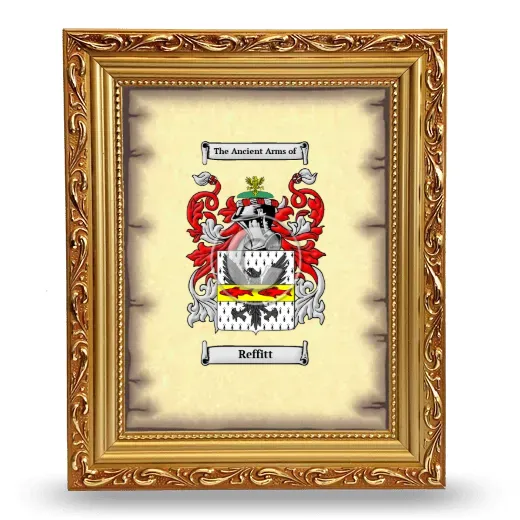 Reffitt Coat of Arms Framed - Gold