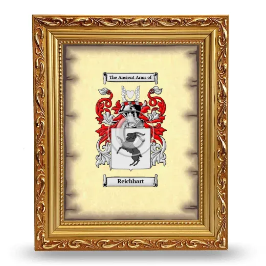 Reichhart Coat of Arms Framed - Gold