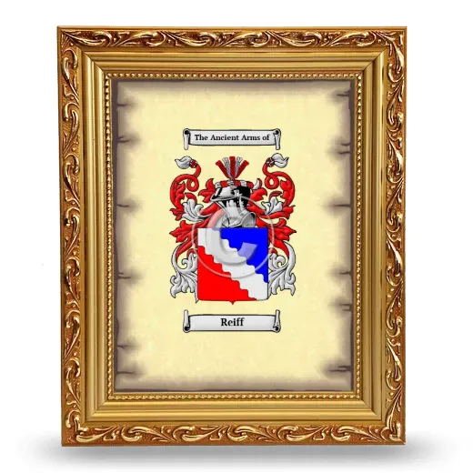Reiff Coat of Arms Framed - Gold
