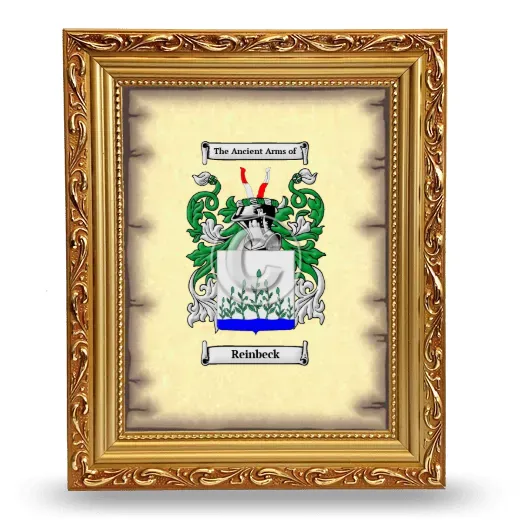 Reinbeck Coat of Arms Framed - Gold