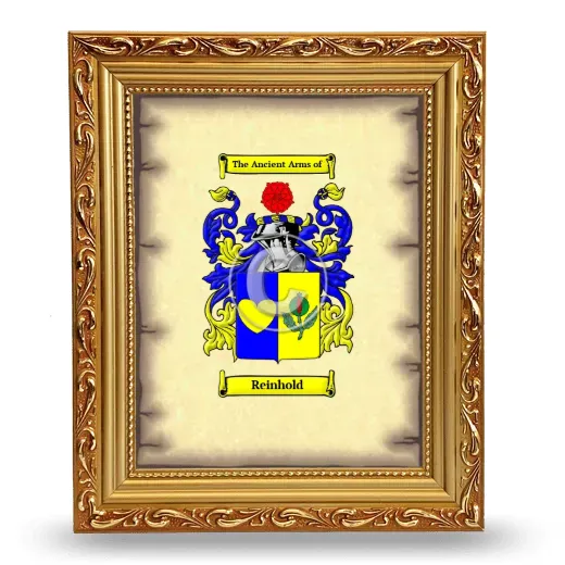 Reinhold Coat of Arms Framed - Gold