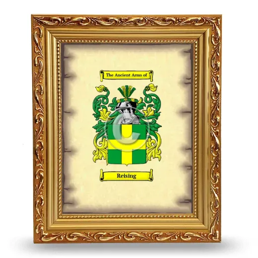 Reising Coat of Arms Framed - Gold