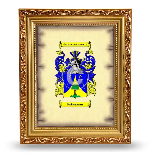 Reismann Coat of Arms Framed - Gold