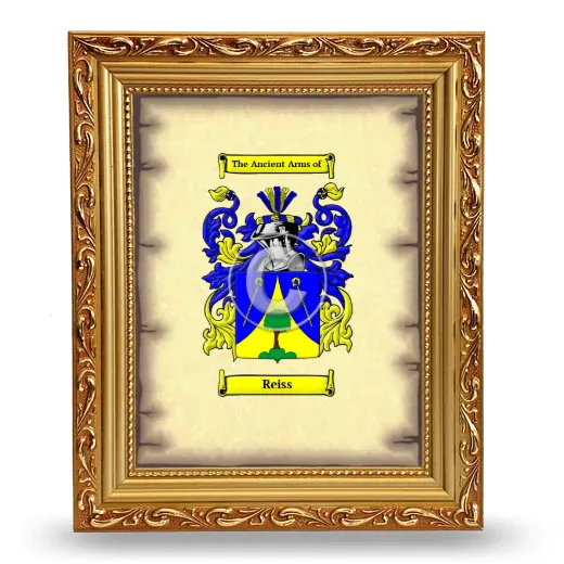 Reiss Coat of Arms Framed - Gold
