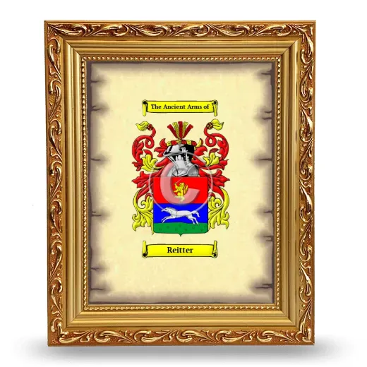 Reitter Coat of Arms Framed - Gold