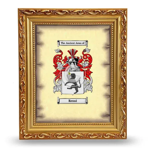 Rensi Coat of Arms Framed - Gold