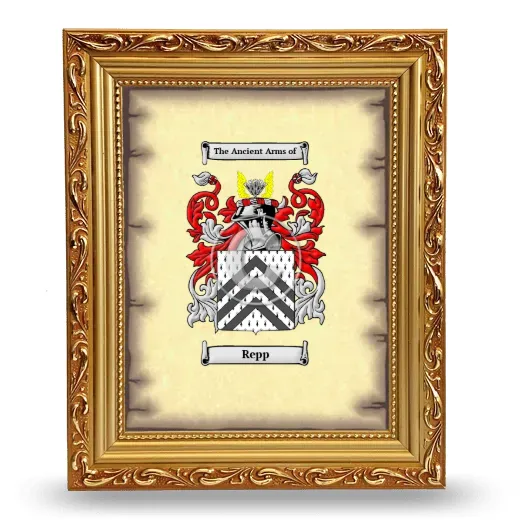 Repp Coat of Arms Framed - Gold