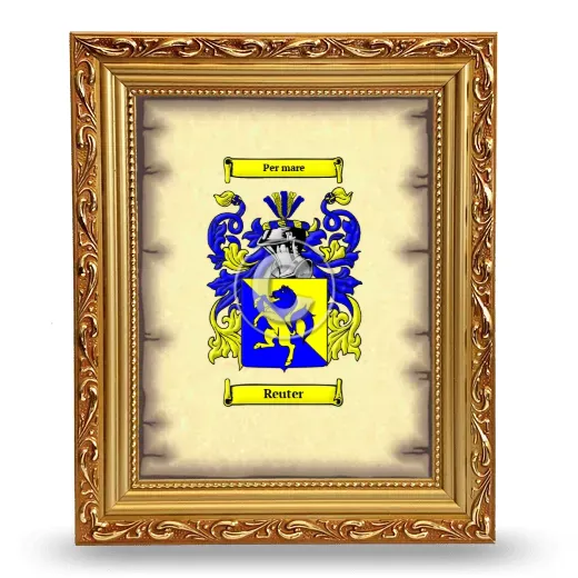 Reuter Coat of Arms Framed - Gold