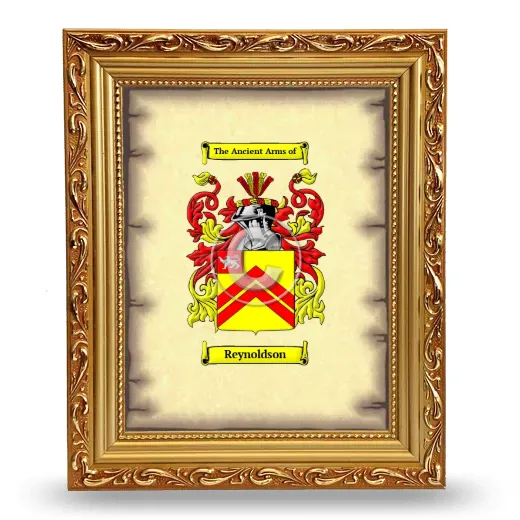 Reynoldson Coat of Arms Framed - Gold