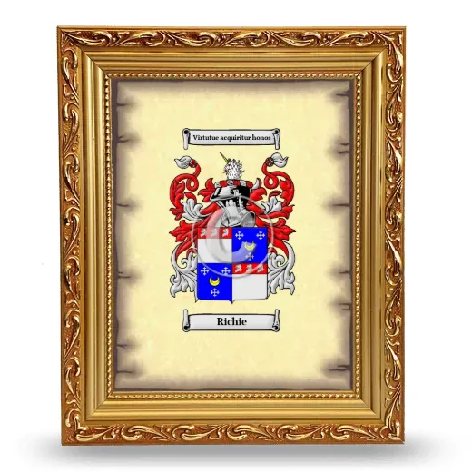 Richie Coat of Arms Framed - Gold