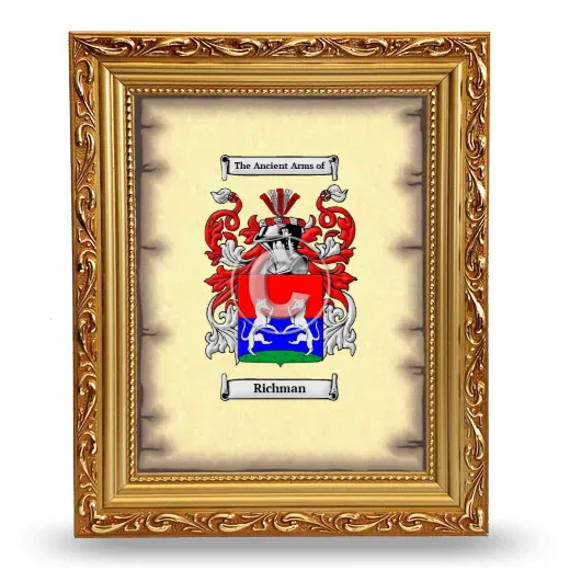 Richman Coat of Arms Framed - Gold