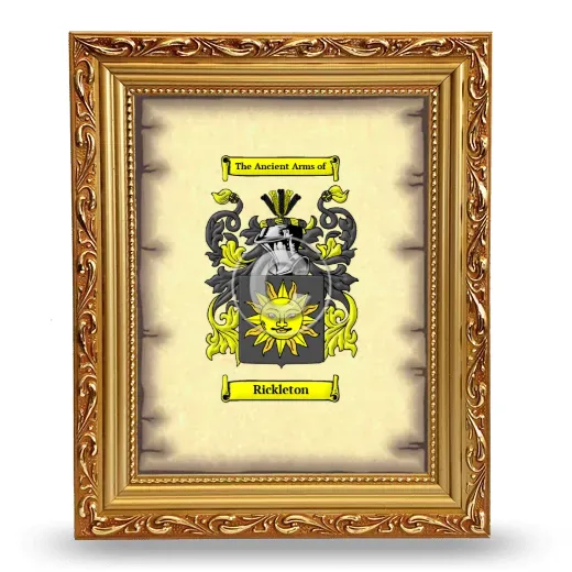 Rickleton Coat of Arms Framed - Gold