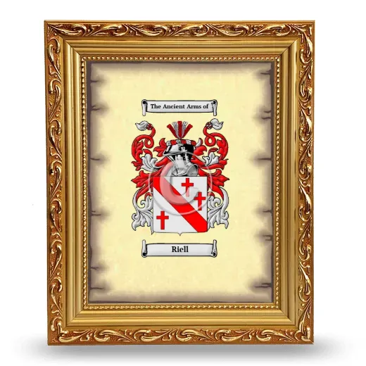 Riell Coat of Arms Framed - Gold