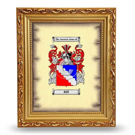 Riff Coat of Arms Framed - Gold