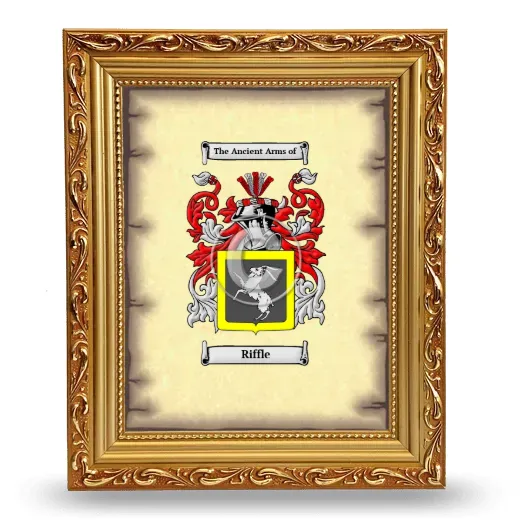 Riffle Coat of Arms Framed - Gold
